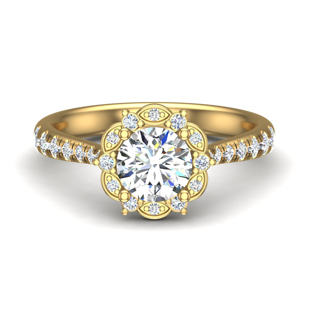 Oaklynn Halo Engagement Ring